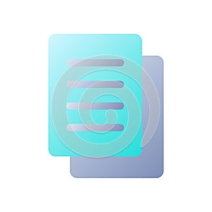 Copy flat gradient two-color ui icon