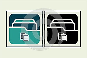 Copy Folder icon. icon related to UI elements. suitable for web site, app, user interfaces,element, printable etc. solid icon