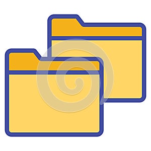 Copy folder Isolated Vector icon which can easily modify or edit