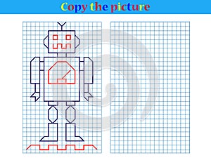 Copy the graphic picture Worksheet for kids. Vector illustration