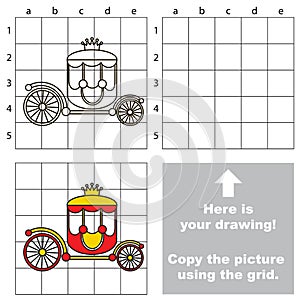 Copy the image using grid, the simple educational kid game.