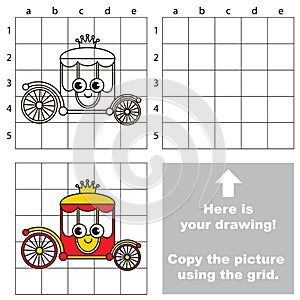 Copy the image using grid, the simple educational kid game.