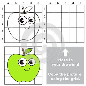 Copy the image using grid, the simple educational kid game.