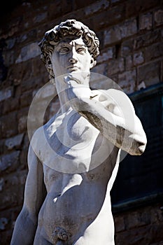 Copy of Michelangelo`s David in Florence