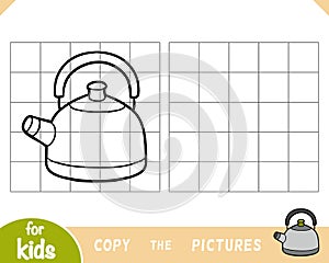 Copy the picture, education game for children, Kettle