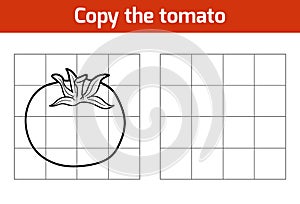 Copy the picture. Fruits and vegetables, tomato