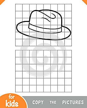 Copy the picture, game for children, Trilby hat photo