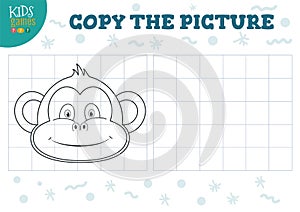 Copy picture vector illustration. Educational game for preschool kids photo