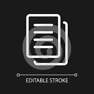 Copy pixel perfect white linear ui icon for dark theme