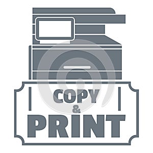 Copy and print logo, simple style photo