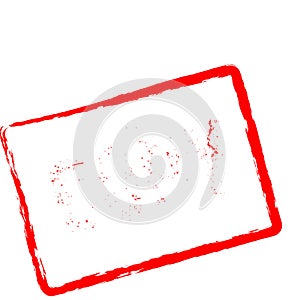 Copy red rubber stamp on white.