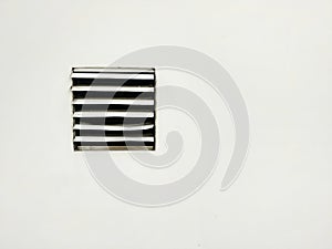 Copy space and Air ventilation on the white wall / Some fan blades is broken