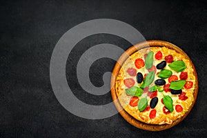 Copy Space Area with Vegetables Pizza