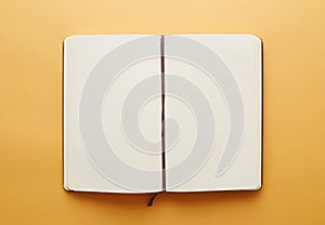 Copy space blank notebook