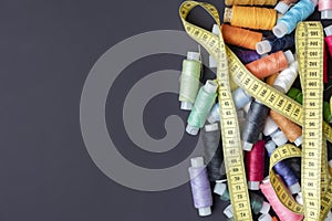 Copy space frame with sewing tools and accesories f f