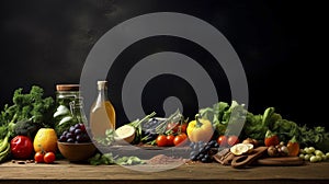 copy space, , healthy eating and diet concept, natural food on the table. Concept of healthy food, welness, physical health