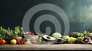 copy space, , healthy eating and diet concept, natural food on the table. Concept of healthy food, welness, physical health