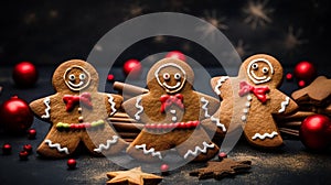 copy space, stockphoto, Beautiful background with gingerbread cookies, Christmas cookies, background for Christmas