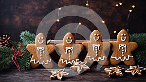 copy space, stockphoto, Beautiful background with gingerbread cookies, Christmas cookies, background for Christmas