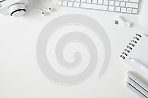 Copy space topview of working business table.