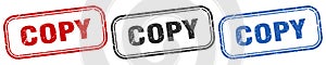 copy square isolated sign set. copy stamp.
