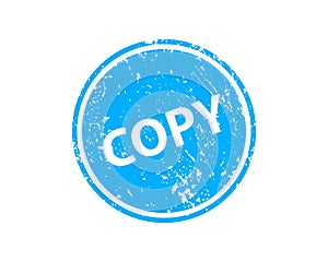 Copy stamp vector texture. Rubber cliche imprint. Web or print design element for sign, sticker, label