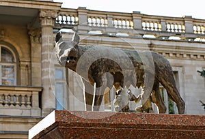 Copy of Statue of Capitoline Wolf with Remus and Romulus in Chisinau