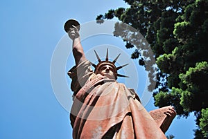 copy of statue of liberty in plaza Barrancas de Belgrano park, Buenos Aires