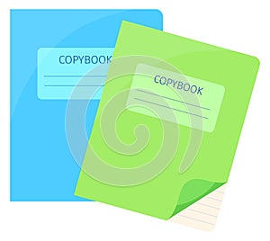 Copybooks color icon. School supply. Education stationery