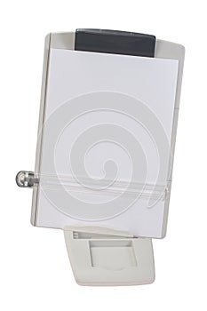 Copyholder with blank paper