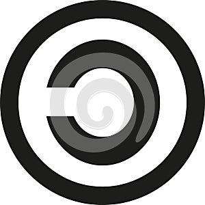 Copyleft icon vector