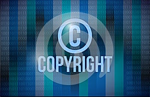 Copyright and binary illustration design