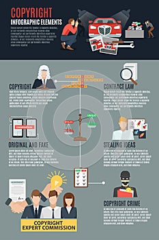 Copyright Compliance Infographic Elements