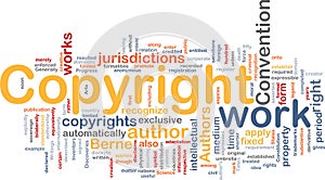 Copyright convention background concept