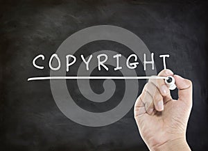 Copyright with hand writing