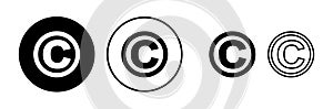 Copyright icon . copyright symbol