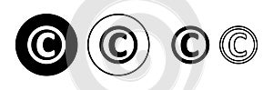 Copyright icon . copyright symbol