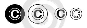 Copyright icon . copyright symbol