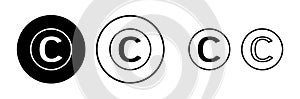 Copyright icon . copyright symbol