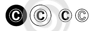 Copyright icon . copyright symbol