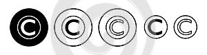 Copyright icon . copyright symbol