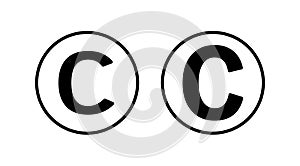 Copyright icon . copyright symbol