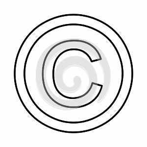 Copyright icon illustration