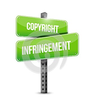 copyright infringement sign illustration.