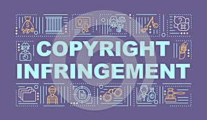 Copyright infringement word concepts banner