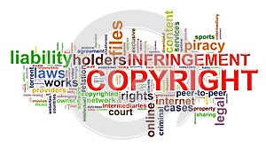 Copyright infringement wordcloud photo