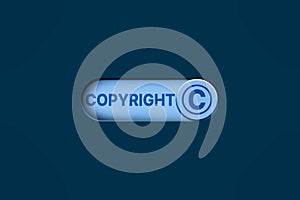 Copyright and intellectual property logo concept.