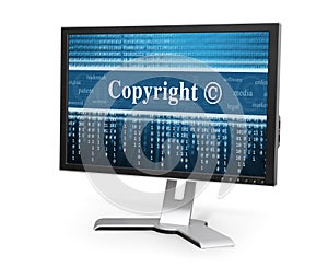 Copyright message concept