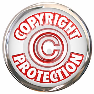 Copyright Protection 3d Words Symbol Icon Intellectual Property