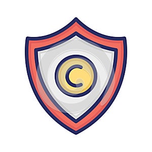 Copyright protection, copyright, protection, security fully editable vector icons